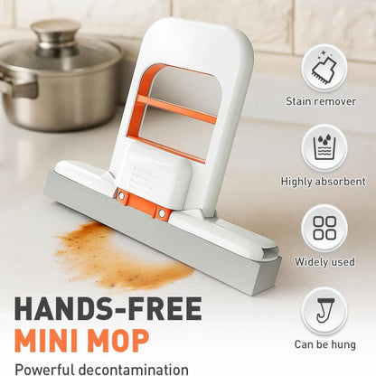 Hands-Free Mini Mop – Super Absorbent Sponge Squeegee for Kitchen, Bathroom & Countertops